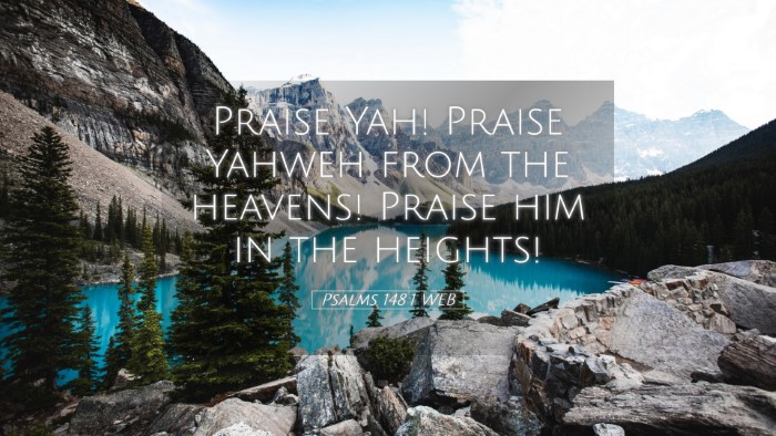 Picture 05 - Psalms 148:1 WEB Desktop Wallpaper - Praise Yah! Praise Yahweh from the heavens! - Desktop Bible Verse Wallpaper
