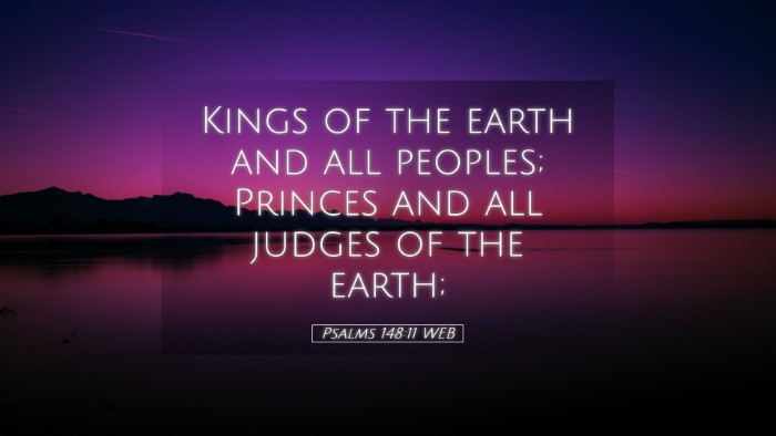 Picture 05 - Psalms 148:11 WEB Desktop Wallpaper - Kings of the earth and all peoples; Princes and - Desktop Bible Verse Wallpaper