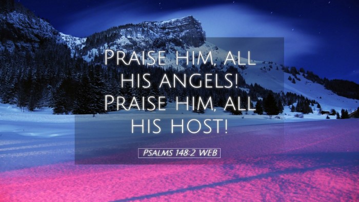Picture 05 - Psalms 148:2 WEB Desktop Wallpaper - Praise him, all his angels! Praise him, all his - Desktop Bible Verse Wallpaper