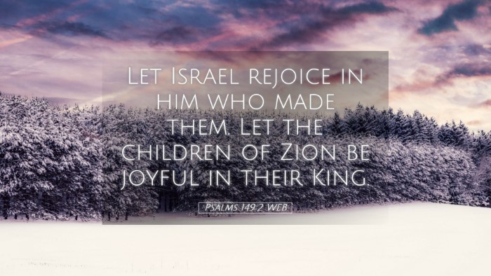Picture 05 - Psalms 149:2 WEB Desktop Wallpaper - Let Israel rejoice in him who made them. Let the - Desktop Bible Verse Wallpaper