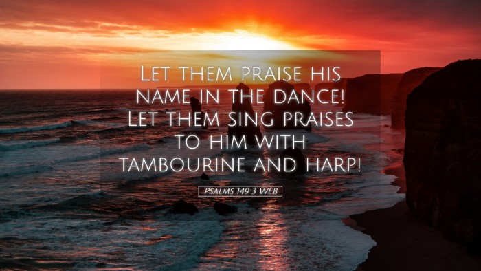 Picture 05 - Psalms 149:3 WEB Desktop Wallpaper - Let them praise his name in the dance! Let them - Desktop Bible Verse Wallpaper