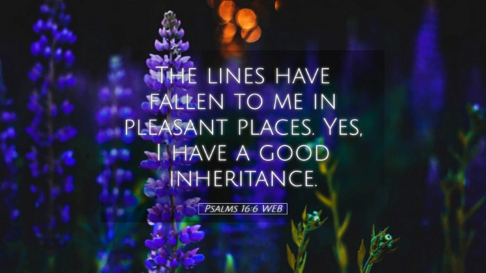 Picture 05 - Psalms 16:6 WEB Desktop Wallpaper - The lines have fallen to me in pleasant places. - Desktop Bible Verse Wallpaper