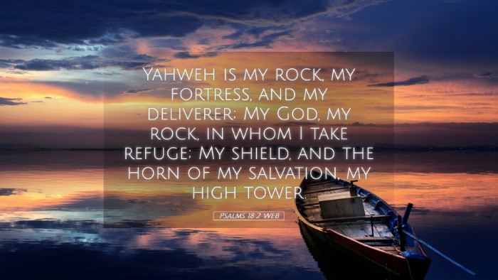 Picture 05 - Psalms 18:2 WEB Desktop Wallpaper - Yahweh is my rock, my fortress, and my deliverer; - Desktop Bible Verse Wallpaper
