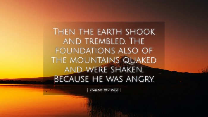 Picture 05 - Psalms 18:7 WEB Desktop Wallpaper - Then the earth shook and trembled. The - Desktop Bible Verse Wallpaper