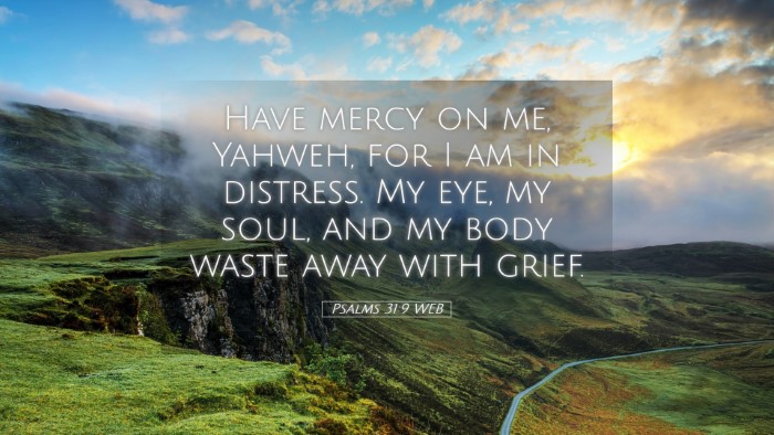 Picture 05 - Psalms 31:9 WEB Desktop Wallpaper - Have mercy on me, Yahweh, for I am in distress. - Desktop Bible Verse Wallpaper