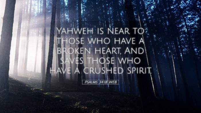 Picture 05 - Psalms 34:18 WEB Desktop Wallpaper - Yahweh is near to those who have a broken heart, - Desktop Bible Verse Wallpaper