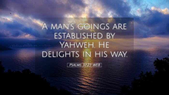 Picture 05 - Psalms 37:23 WEB Desktop Wallpaper - A man's goings are established by Yahweh. He - Desktop Bible Verse Wallpaper