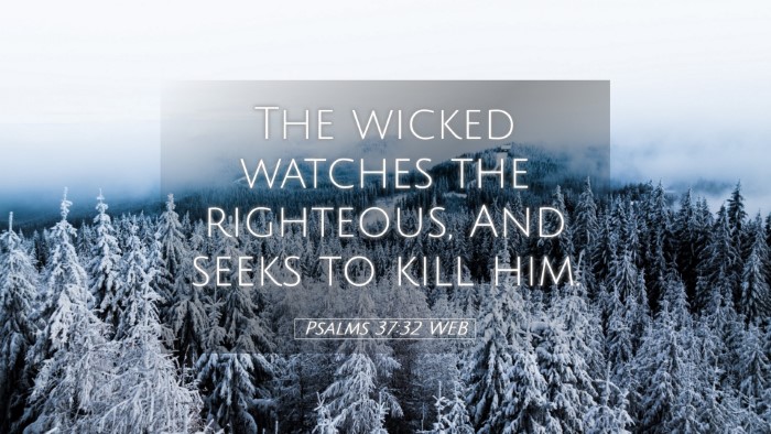 Picture 05 - Psalms 37:32 WEB Desktop Wallpaper - The wicked watches the righteous, And seeks to - Desktop Bible Verse Wallpaper