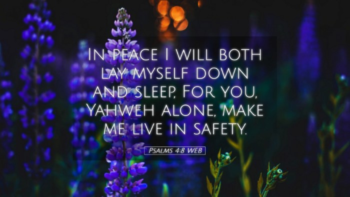 Picture 05 - Psalms 4:8 WEB Desktop Wallpaper - In peace I will both lay myself down and sleep, - Desktop Bible Verse Wallpaper