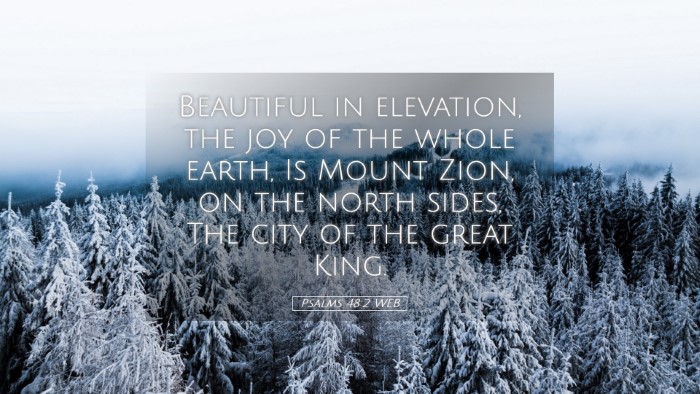 Picture 05 - Psalms 48:2 WEB Desktop Wallpaper - Beautiful in elevation, the joy of the whole - Desktop Bible Verse Wallpaper