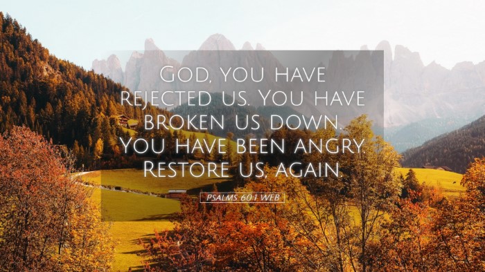Picture 05 - Psalms 60:1 WEB Desktop Wallpaper - God, you have rejected us. You have broken us - Desktop Bible Verse Wallpaper