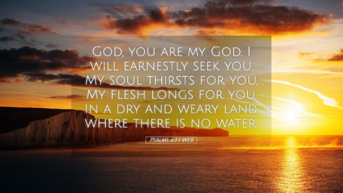 Picture 05 - Psalms 63:1 WEB Desktop Wallpaper - God, you are my God. I will earnestly seek you. - Desktop Bible Verse Wallpaper