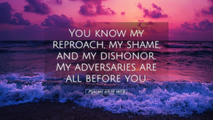 Picture 05 - Psalms 69:19 WEB Desktop Wallpaper - You know my reproach, my shame, and my dishonor. - Desktop Bible Verse Wallpaper