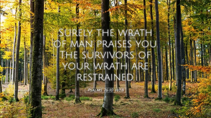 Picture 05 - Psalms 76:10 WEB Desktop Wallpaper - Surely the wrath of man praises you. The - Desktop Bible Verse Wallpaper