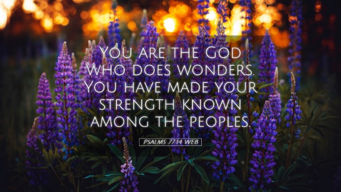 Picture 05 - Psalms 77:14 WEB Desktop Wallpaper - You are the God who does wonders. You have made - Desktop Bible Verse Wallpaper