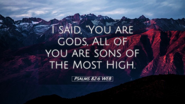 Picture 05 - Psalms 82:6 WEB Desktop Wallpaper - I said, 