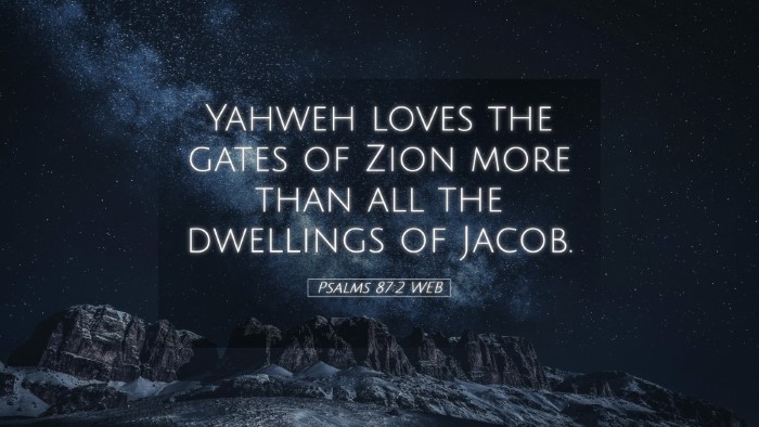Picture 05 - Psalms 87:2 WEB Desktop Wallpaper - Yahweh loves the gates of Zion more than all the - Desktop Bible Verse Wallpaper