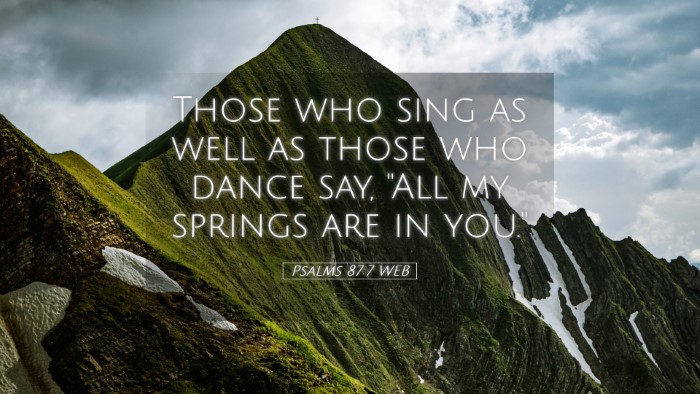 Picture 05 - Psalms 87:7 WEB Desktop Wallpaper - Those who sing as well as those who dance say, - Desktop Bible Verse Wallpaper