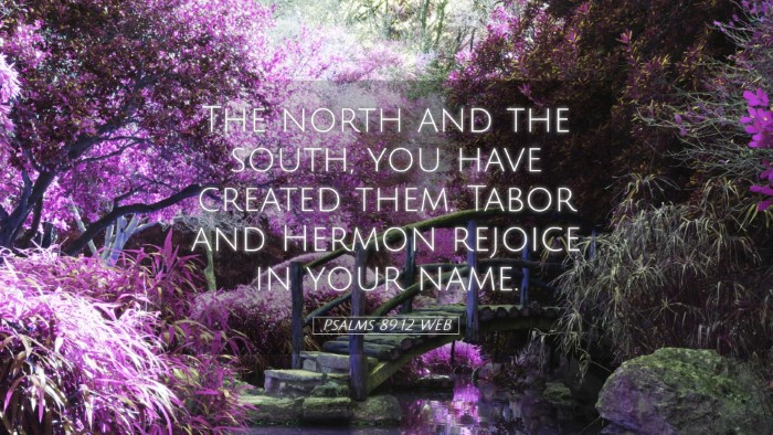 Picture 05 - Psalms 89:12 WEB Desktop Wallpaper - The north and the south, you have created them. - Desktop Bible Verse Wallpaper