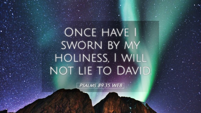 Picture 05 - Psalms 89:35 WEB Desktop Wallpaper - Once have I sworn by my holiness, I will not lie - Desktop Bible Verse Wallpaper