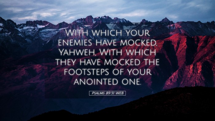 Picture 05 - Psalms 89:51 WEB Desktop Wallpaper - With which your enemies have mocked, Yahweh, With - Desktop Bible Verse Wallpaper