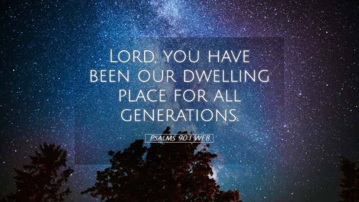 Picture 05 - Psalms 90:1 WEB Desktop Wallpaper - Lord, you have been our dwelling place for all - Desktop Bible Verse Wallpaper