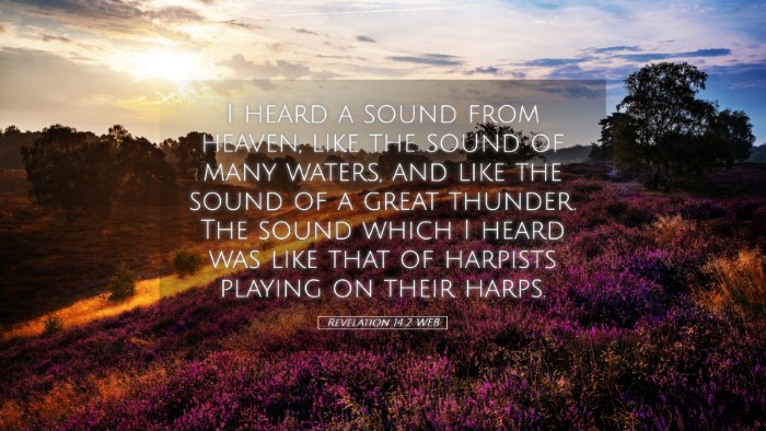 Picture 05 - Revelation 14:2 WEB Desktop Wallpaper - I heard a sound from heaven, like the sound of - Desktop Bible Verse Wallpaper