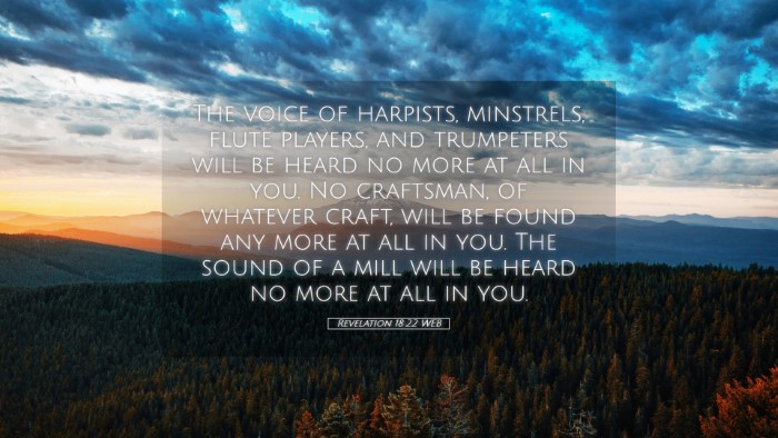 Picture 05 - Revelation 18:22 WEB Desktop Wallpaper - The voice of harpists, minstrels, flute players, - Desktop Bible Verse Wallpaper
