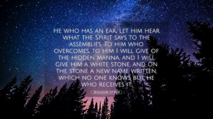 Picture 05 - Revelation 2:17 WEB Desktop Wallpaper - He who has an ear, let him hear what the Spirit - Desktop Bible Verse Wallpaper
