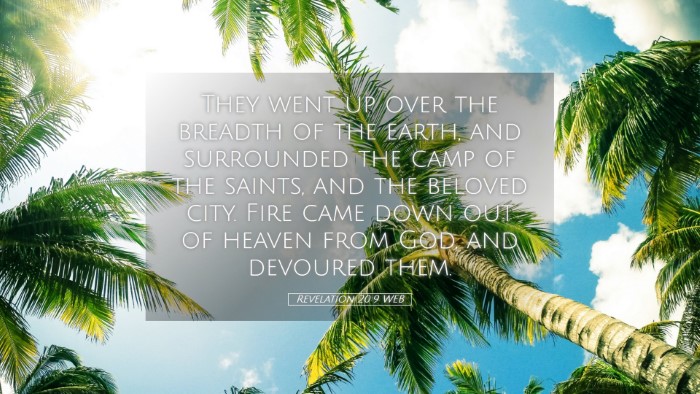 Picture 05 - Revelation 20:9 WEB Desktop Wallpaper - They went up over the breadth of the earth, and - Desktop Bible Verse Wallpaper