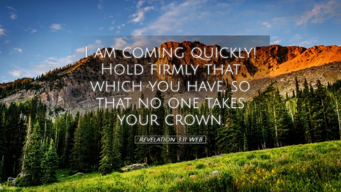 Picture 05 - Revelation 3:11 WEB Desktop Wallpaper - I am coming quickly! Hold firmly that which you - Desktop Bible Verse Wallpaper