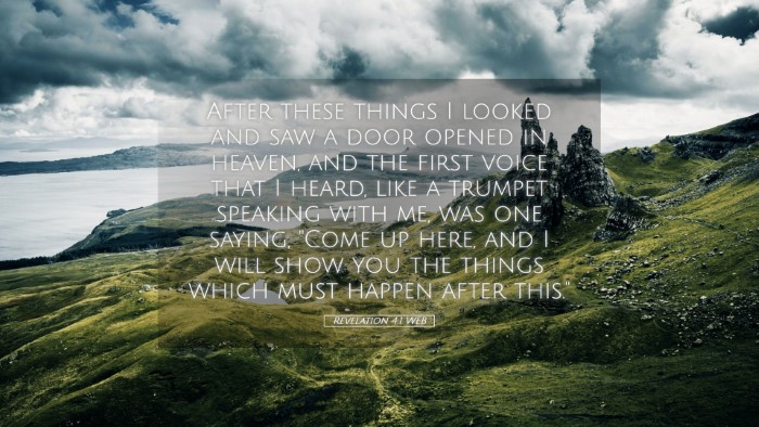 Picture 05 - Revelation 4:1 WEB Desktop Wallpaper - After these things I looked and saw a door opened - Desktop Bible Verse Wallpaper