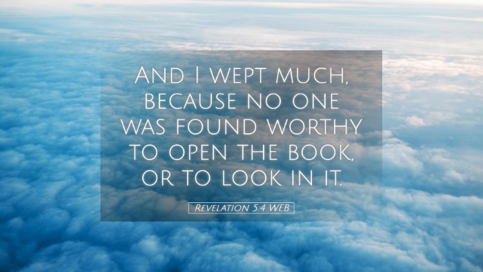 Picture 05 - Revelation 5:4 WEB Desktop Wallpaper - And I wept much, because no one was found worthy - Desktop Bible Verse Wallpaper