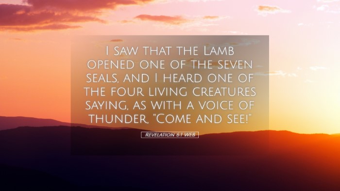 Picture 05 - Revelation 6:1 WEB Desktop Wallpaper - I saw that the Lamb opened one of the seven - Desktop Bible Verse Wallpaper