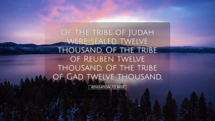 Picture 05 - Revelation 7:5 WEB Desktop Wallpaper - Of the tribe of Judah were sealed twelve - Desktop Bible Verse Wallpaper