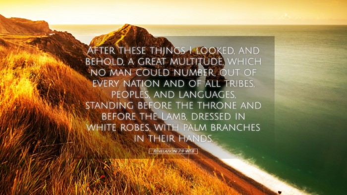 Picture 05 - Revelation 7:9 WEB Desktop Wallpaper - After these things I looked, and behold, a great - Desktop Bible Verse Wallpaper