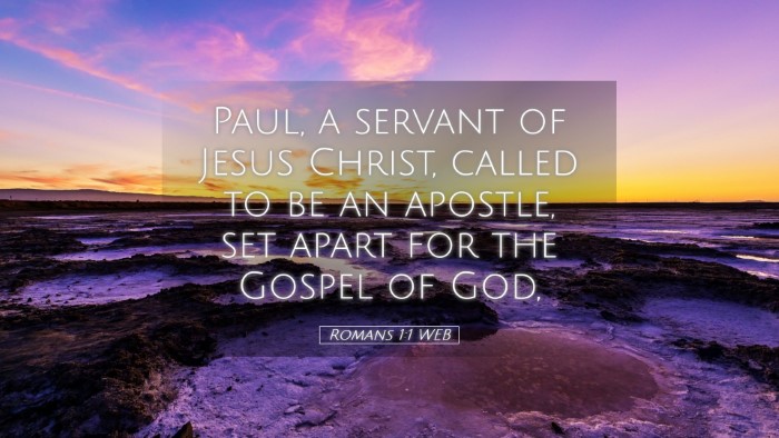 Picture 05 - Romans 1:1 WEB Desktop Wallpaper - Paul, a servant of Jesus Christ, called to be an - Desktop Bible Verse Wallpaper