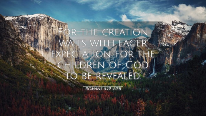 Picture 05 - Romans 8:19 WEB Desktop Wallpaper - For the creation waits with eager expectation for - Desktop Bible Verse Wallpaper