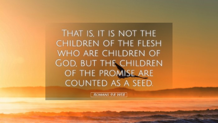 Picture 05 - Romans 9:8 WEB Desktop Wallpaper - That is, it is not the children of the flesh who - Desktop Bible Verse Wallpaper