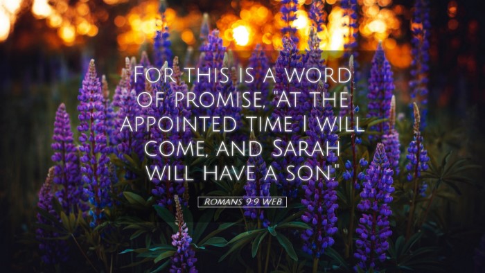 Picture 05 - Romans 9:9 WEB Desktop Wallpaper - For this is a word of promise, 