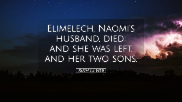Picture 05 - Ruth 1:3 WEB Desktop Wallpaper - Elimelech, Naomi's husband, died; and she was - Desktop Bible Verse Wallpaper