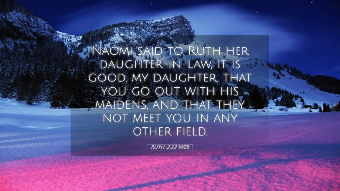 Picture 05 - Ruth 2:22 WEB Desktop Wallpaper - Naomi said to Ruth her daughter-in-law, It is - Desktop Bible Verse Wallpaper