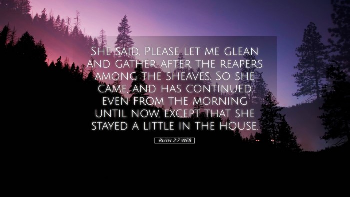 Picture 05 - Ruth 2:7 WEB Desktop Wallpaper - She said, Please let me glean and gather after - Desktop Bible Verse Wallpaper
