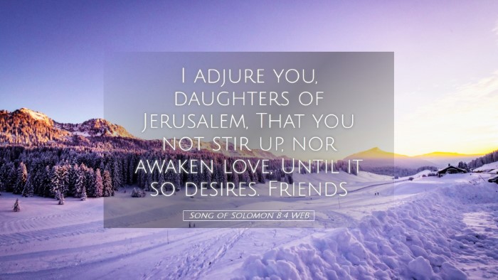 Picture 05 - Song of Solomon 8:4 WEB Desktop Wallpaper - I adjure you, daughters of Jerusalem, That you - Desktop Bible Verse Wallpaper