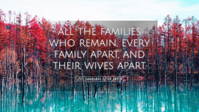 Picture 05 - Zechariah 12:14 WEB Desktop Wallpaper - all the families who remain, every family apart, - Desktop Bible Verse Wallpaper