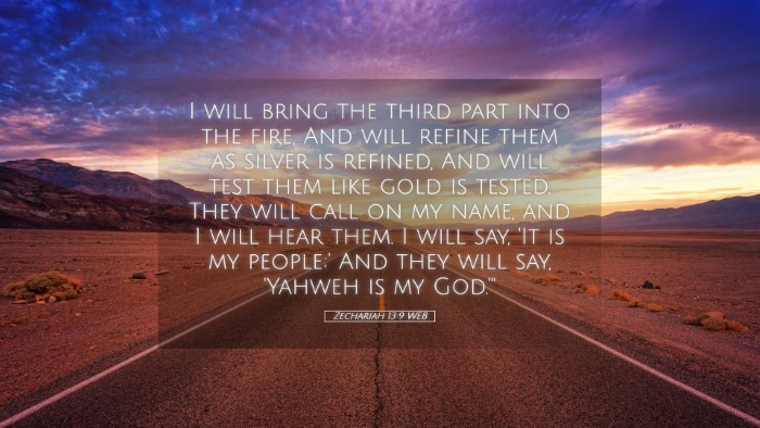 Picture 05 - Zechariah 13:9 WEB Desktop Wallpaper - I will bring the third part into the fire, And - Desktop Bible Verse Wallpaper