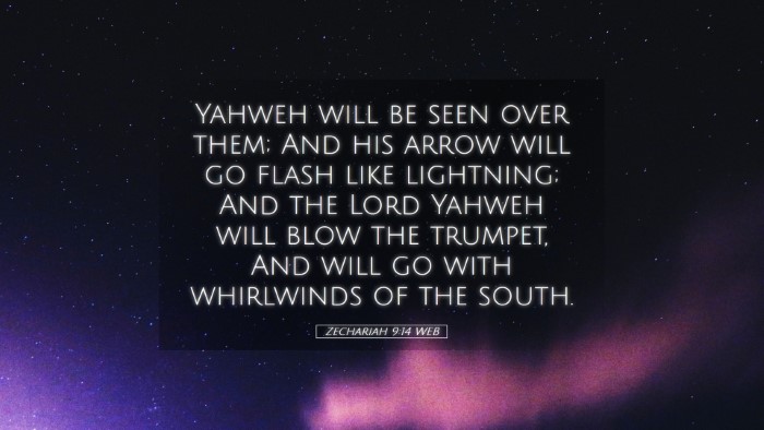 Picture 05 - Zechariah 9:14 WEB Desktop Wallpaper - Yahweh will be seen over them; And his arrow will - Desktop Bible Verse Wallpaper