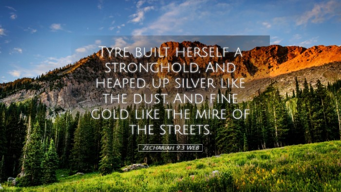 Picture 05 - Zechariah 9:3 WEB Desktop Wallpaper - Tyre built herself a stronghold, And heaped up - Desktop Bible Verse Wallpaper