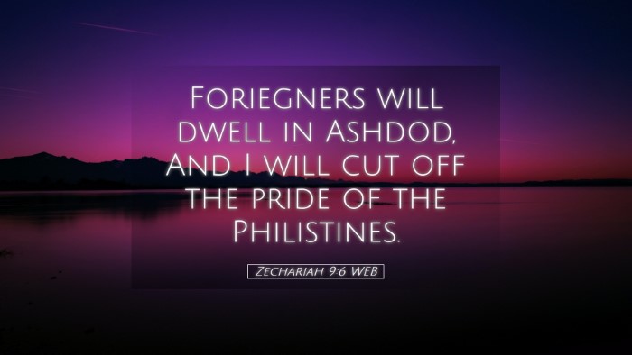 Picture 05 - Zechariah 9:6 WEB Desktop Wallpaper - Foriegners will dwell in Ashdod, And I will cut - Desktop Bible Verse Wallpaper