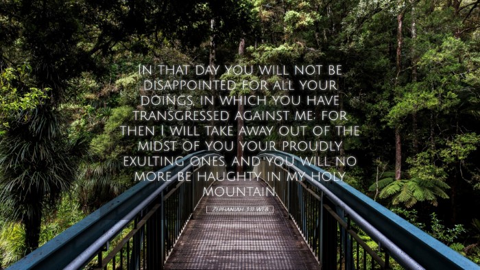 Picture 05 - Zephaniah 3:11 WEB Desktop Wallpaper - In that day you will not be disappointed for all - Desktop Bible Verse Wallpaper